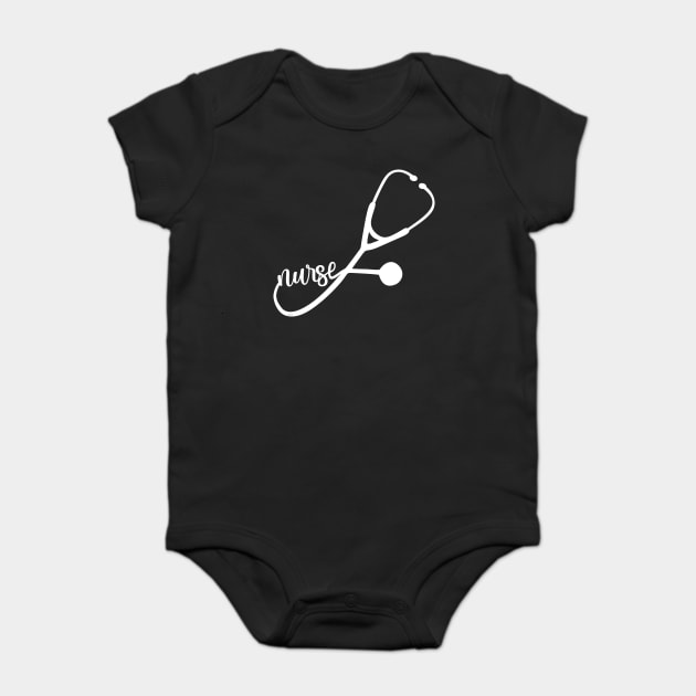 Stethoscope Nurse Script Gift Baby Bodysuit by creative